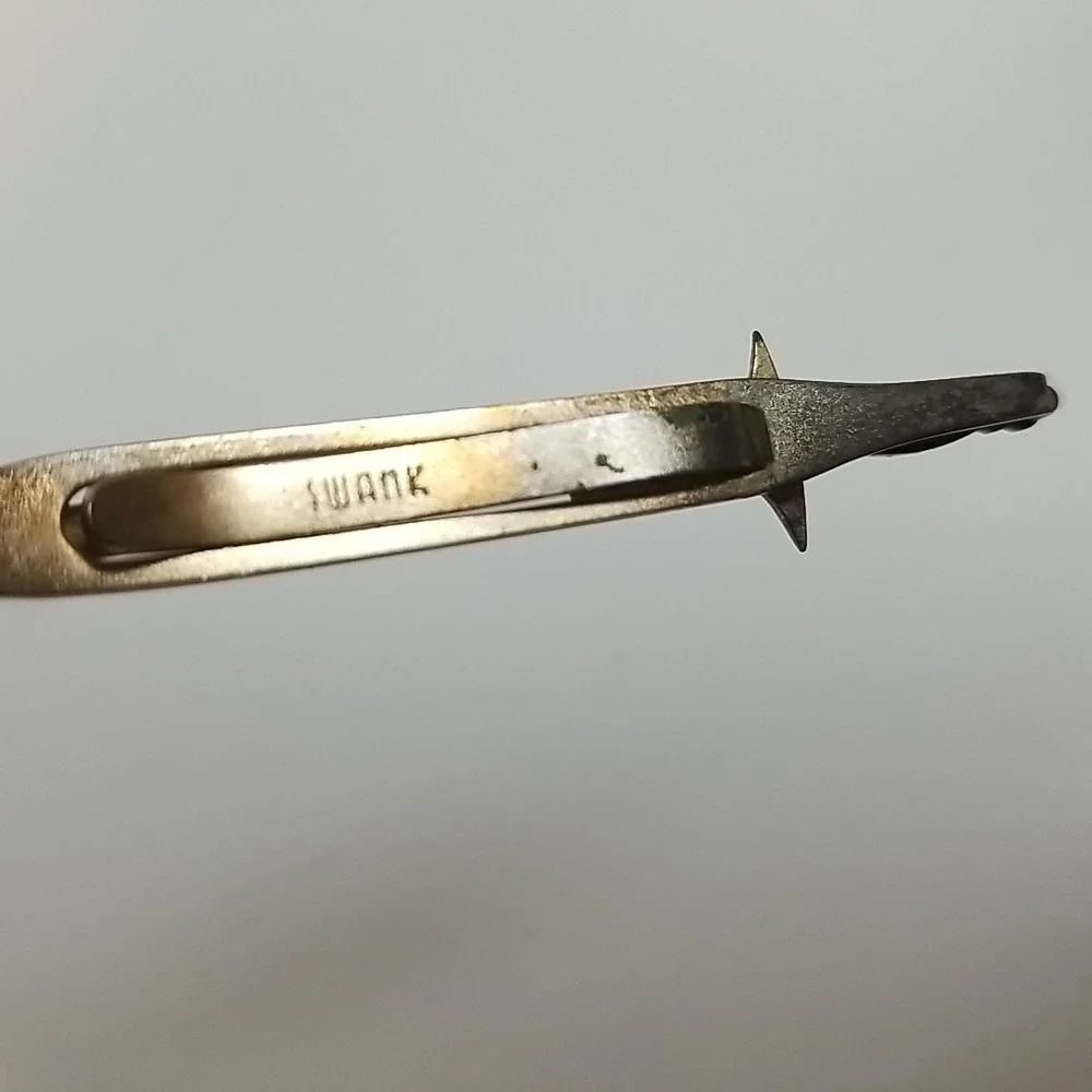 Cavalry Officer Broad Sword Vintage SWANK Tie Bar Clip Ceremonial Dress